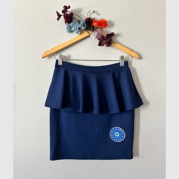 FOREVER 21 / Evil Eye Mini Skirt / Size Small - Picture 1 of 8